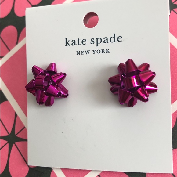 kate spade Jewelry - NEW Kate Spade Pink Bow Stud Earrings